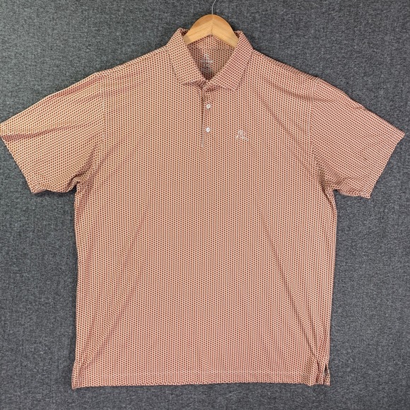 Rhoback Other - Rhoback Polo Men 2XL Orange Texas Print Golf Performance Preppy Modern